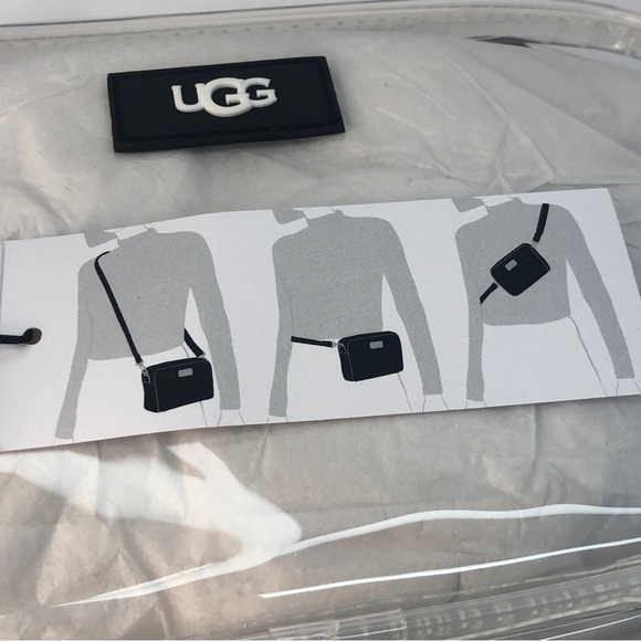 UGG Black and Clear Janey II Transparent Crossbody Belt-bag Clutch - Picture 2 of 11